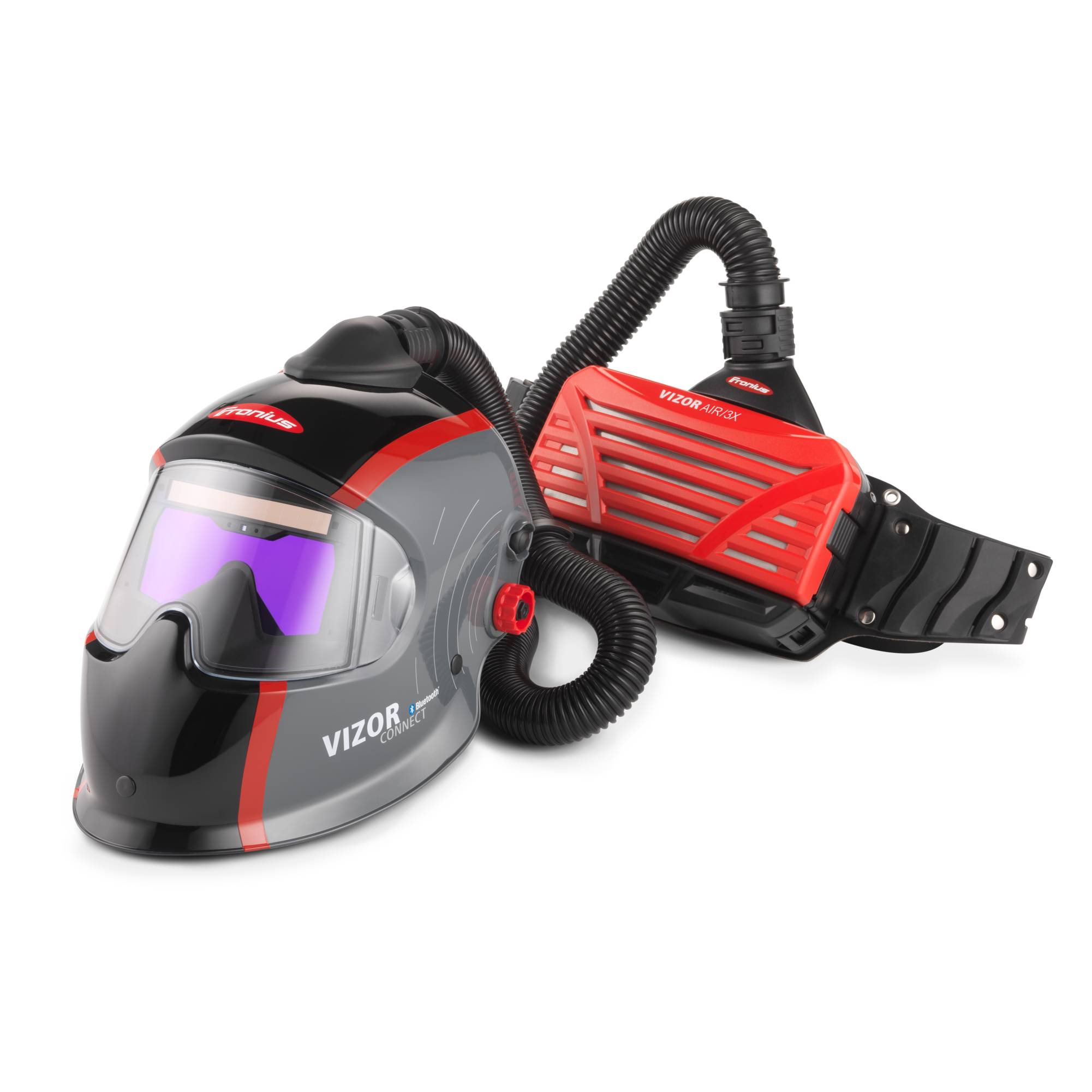 

Vizor Connect Air/3X svejsehjelm med friskluftsenhed fra Fronius