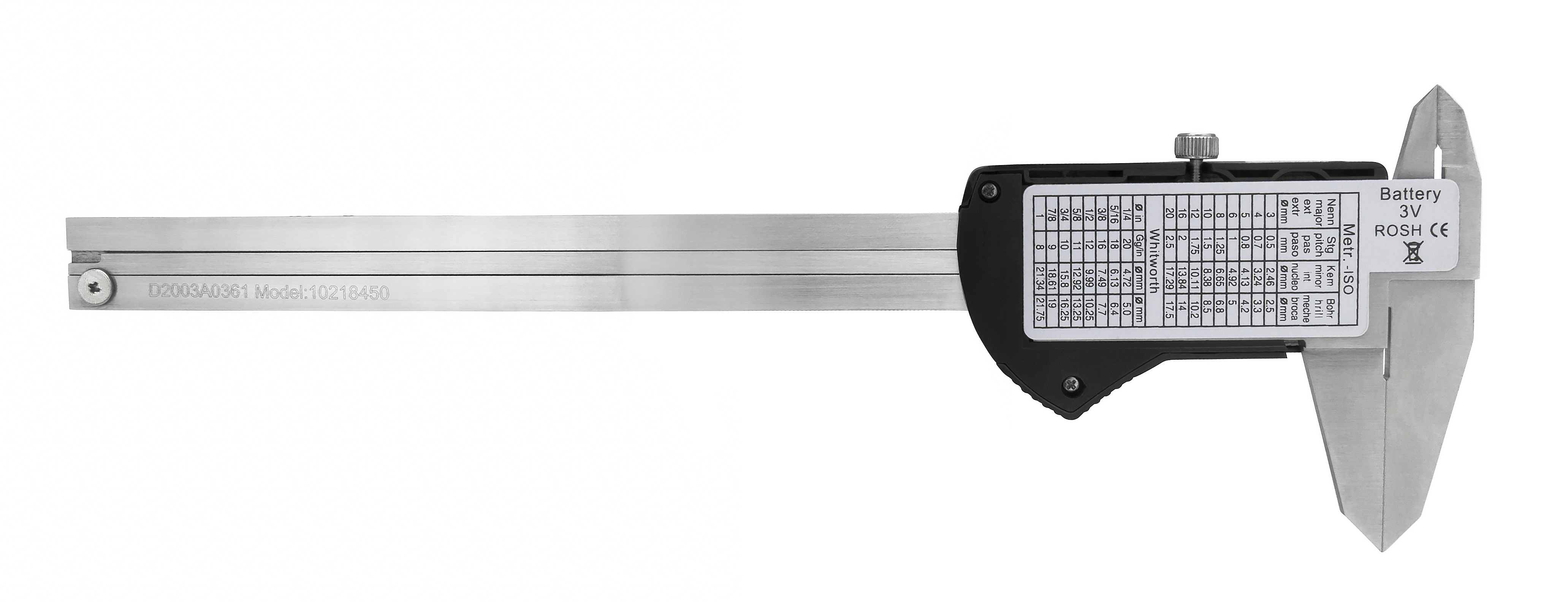IP54 Digital Skydelære 0-150x0,01 mm med ABS funktion og kæbelængde 40 mm