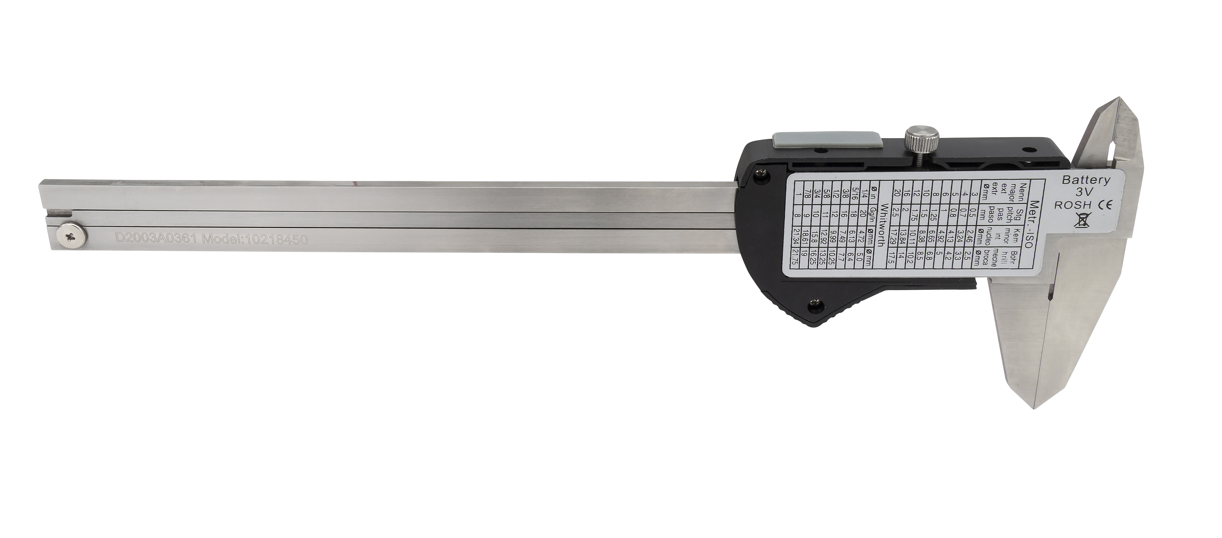 IP54 Digital Skydelære 0-150x0,01 mm med ABS funktion og kæbelængde 40 mm