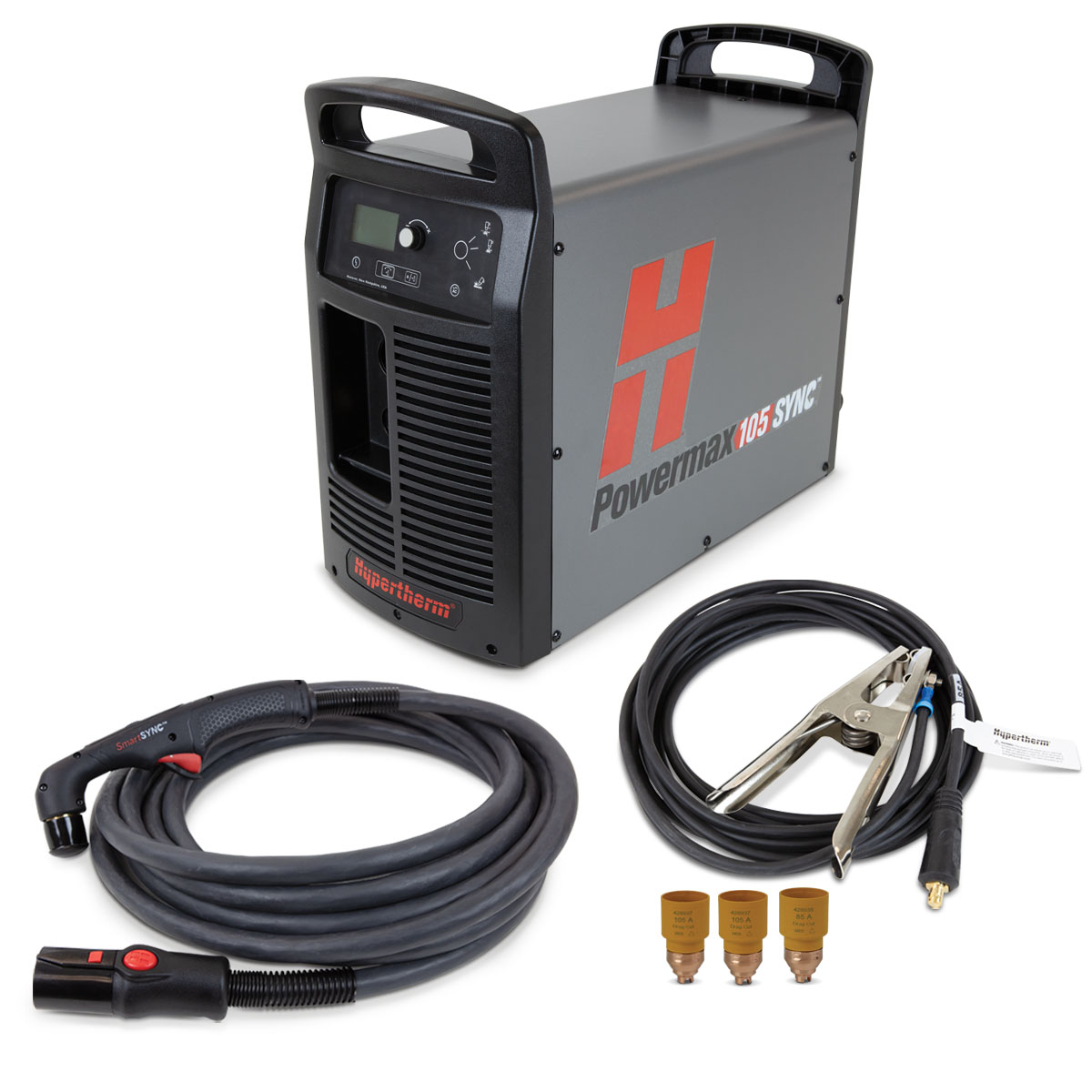 

Hypertherm Powermax105 SYNC plasmaskærer inkl. 75° håndbrænder, 7,6 m