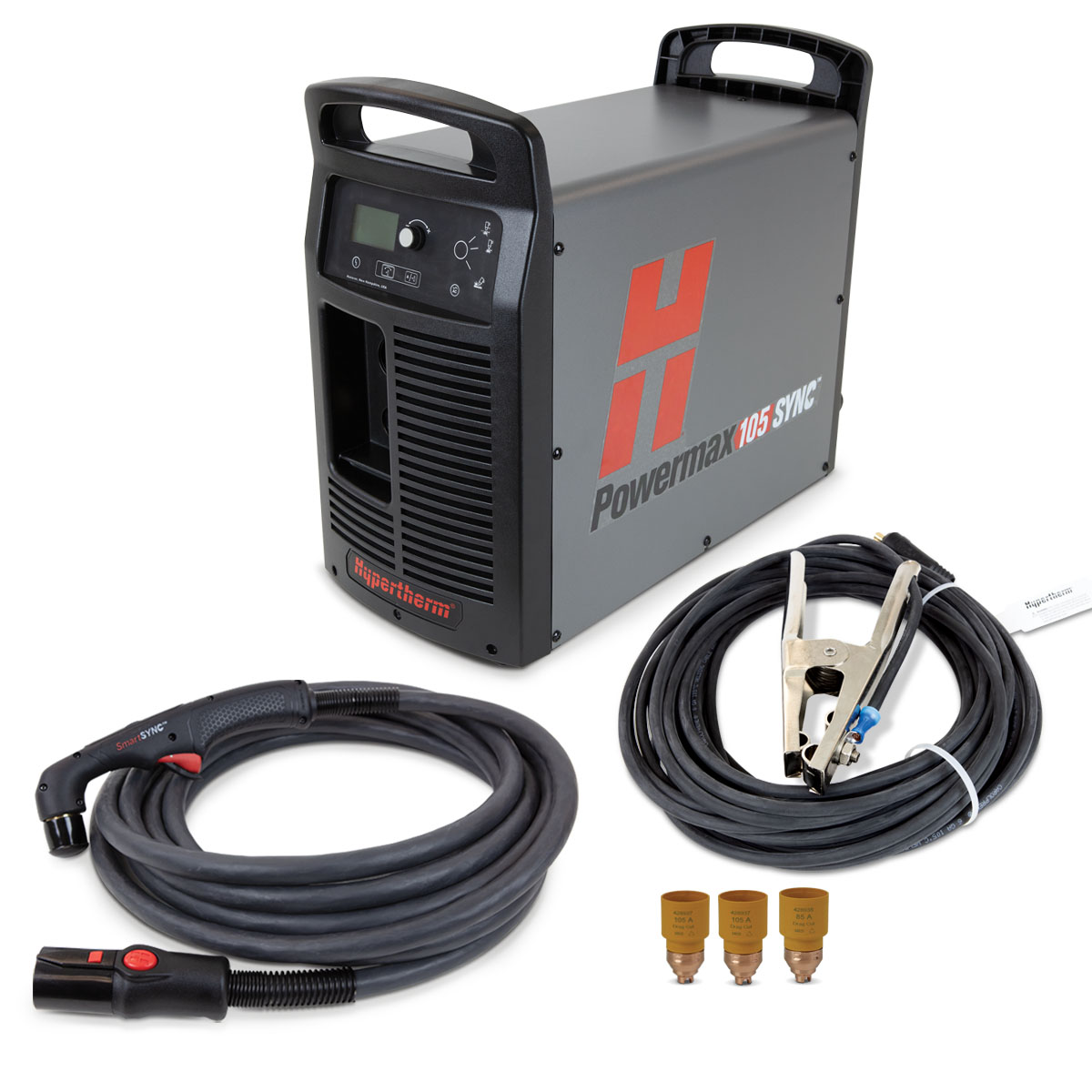 

Hypertherm Powermax105 SYNC plasmaskærer inkl. 75° håndbrænder, 15,2 m