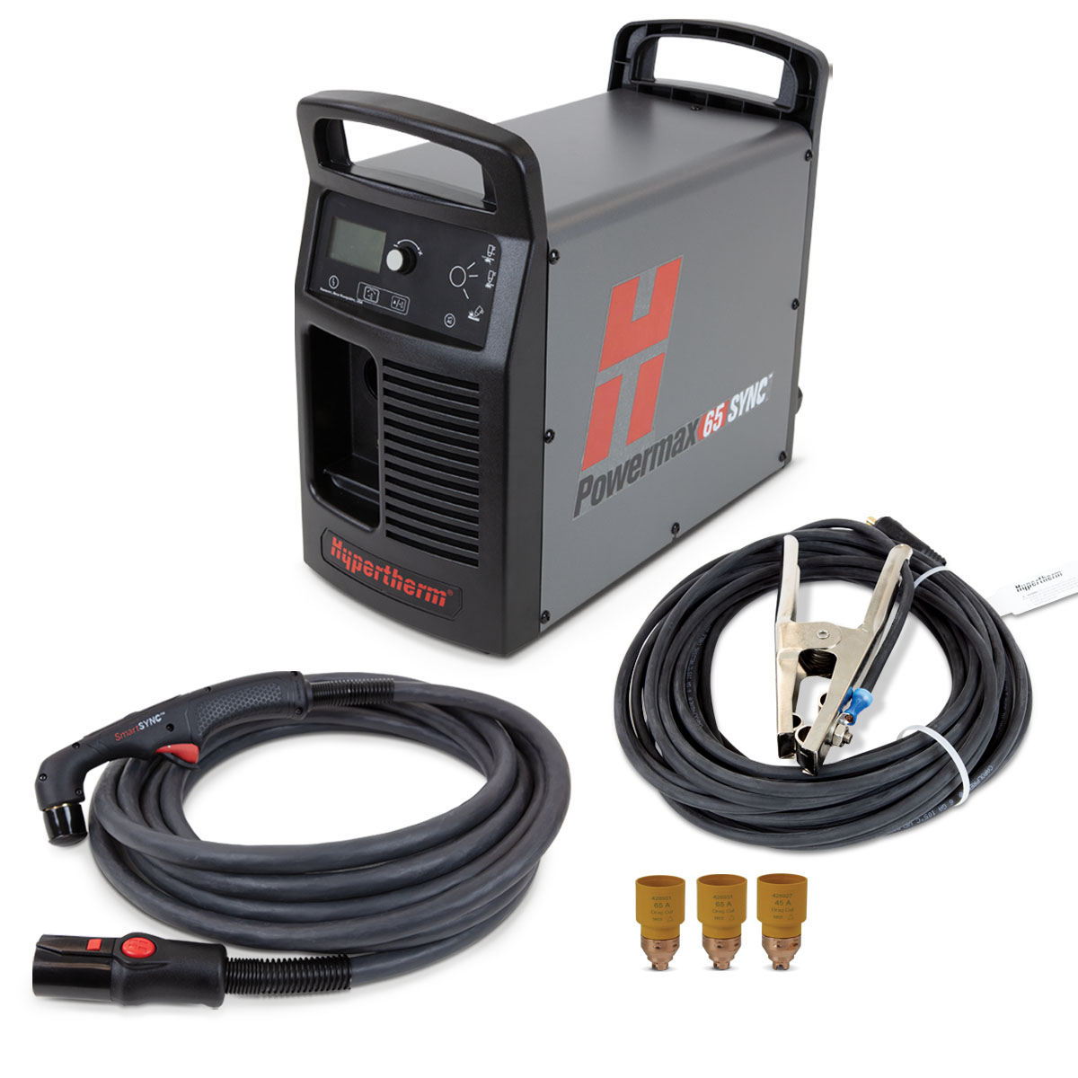 

Hypertherm Powermax65 SYNC plasmaskærer inkl. 75° håndbrænder, 15,2 m