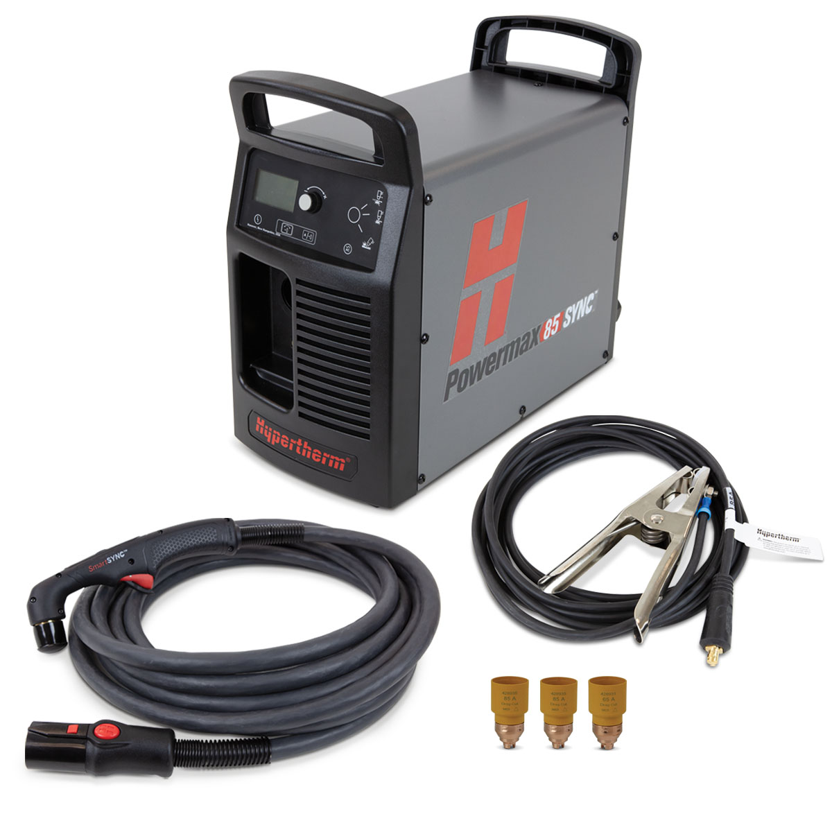 

Hypertherm Powermax85 SYNC plasmaskærer inkl. 75° håndbrænder, 7,6 m