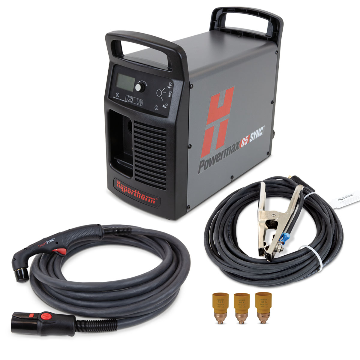 

Hypertherm Powermax85 SYNC plasmaskærer inkl. 75° håndbrænder, 15,2 m